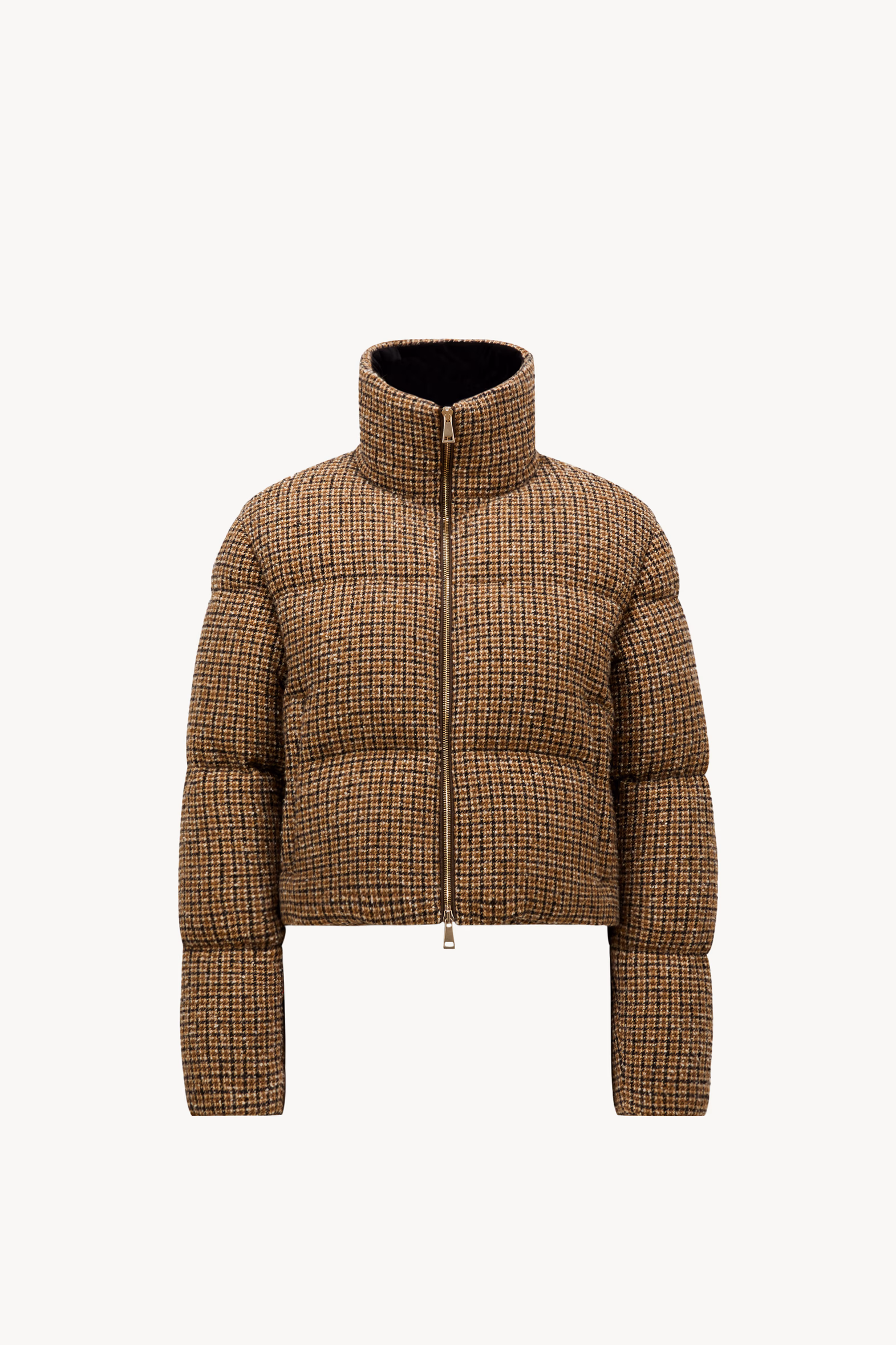 Plumífero corto bouclé de lana Seboune Mujer Beige & Negro Moncler 2